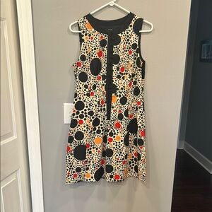 Kensie Orange and Red Sleeveless Mini Sundress